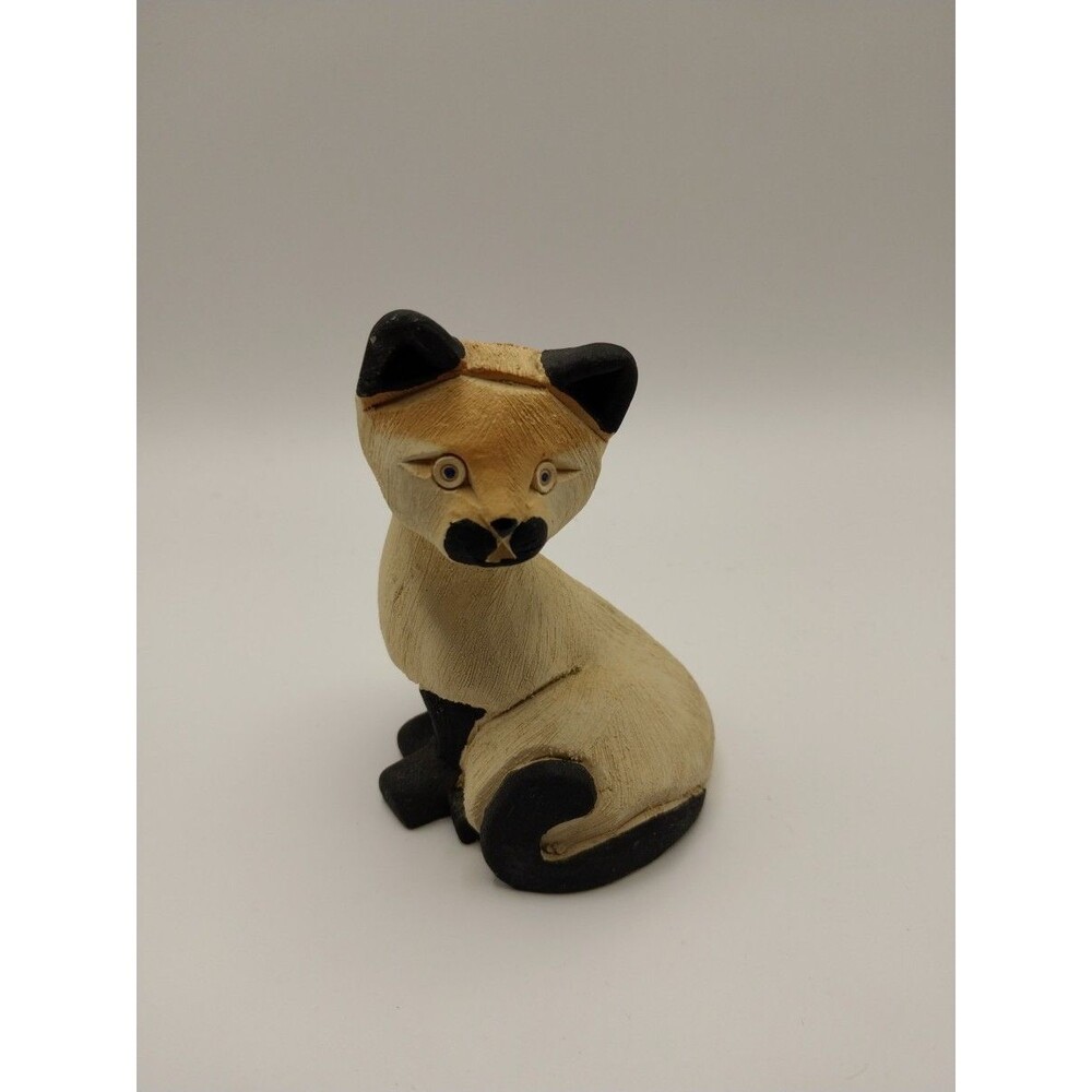 Artesania Rinconada Ceramic Cat Figurine Handcrafted Uruguay 4.5in Used Excellen